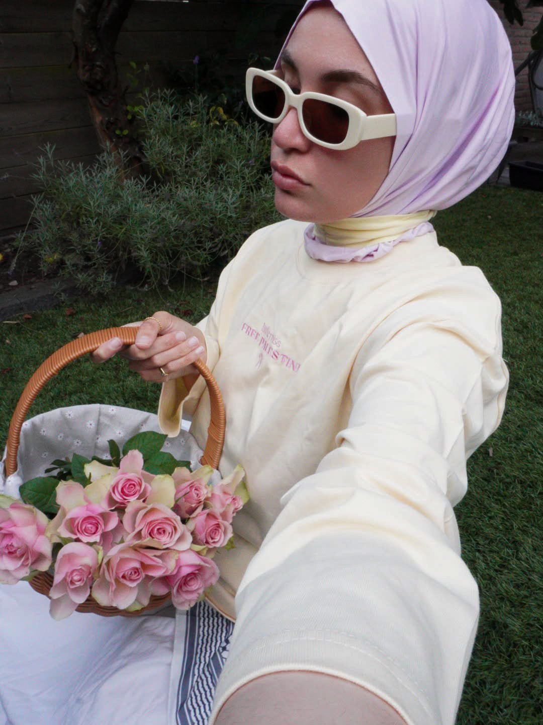 Bamboo Hijab - Purple & Yellow
