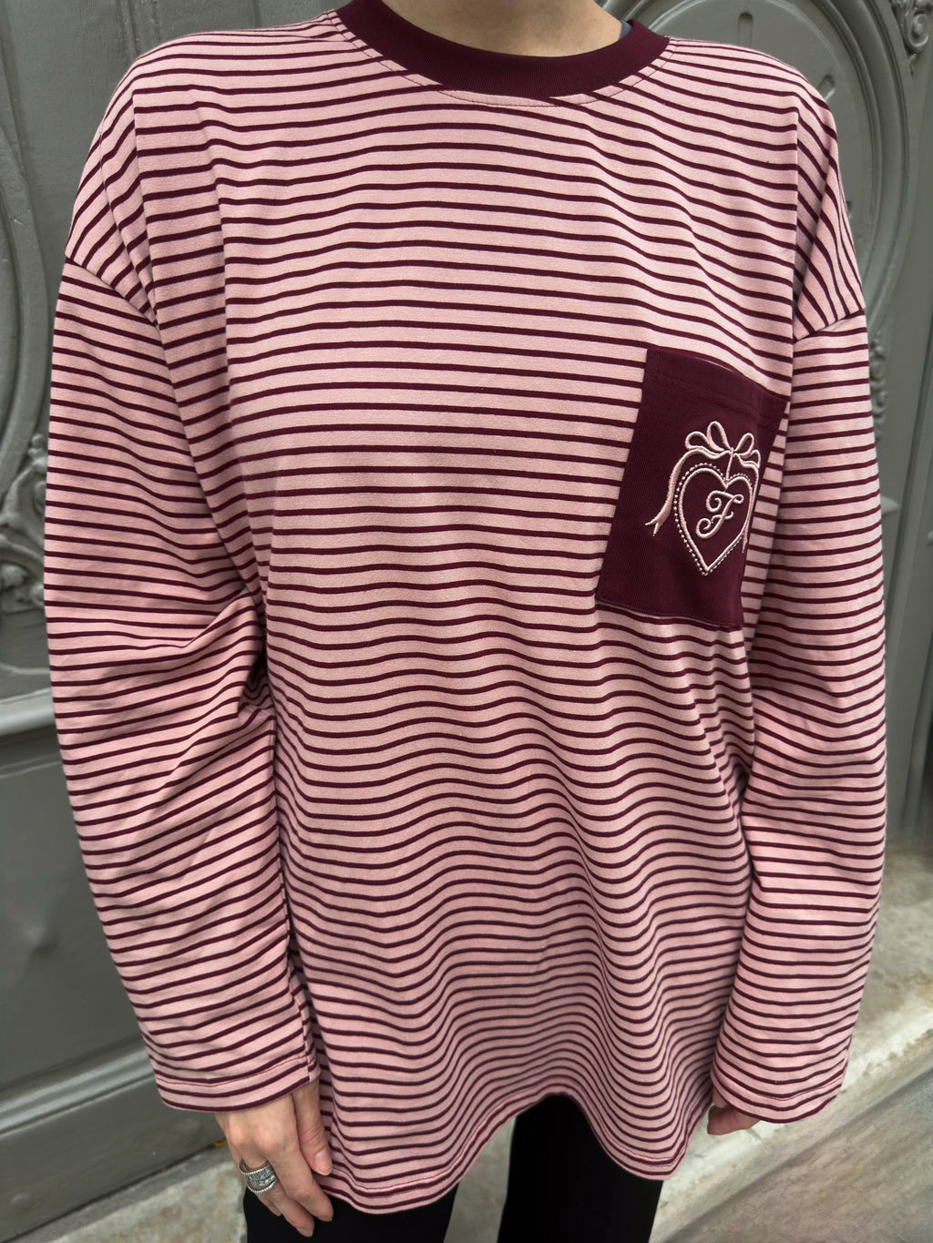 La Marinière - Rose pâle & Bordeaux