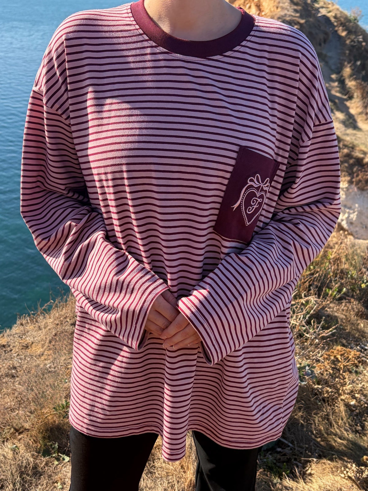 La Marinière - Rose pâle & Bordeaux