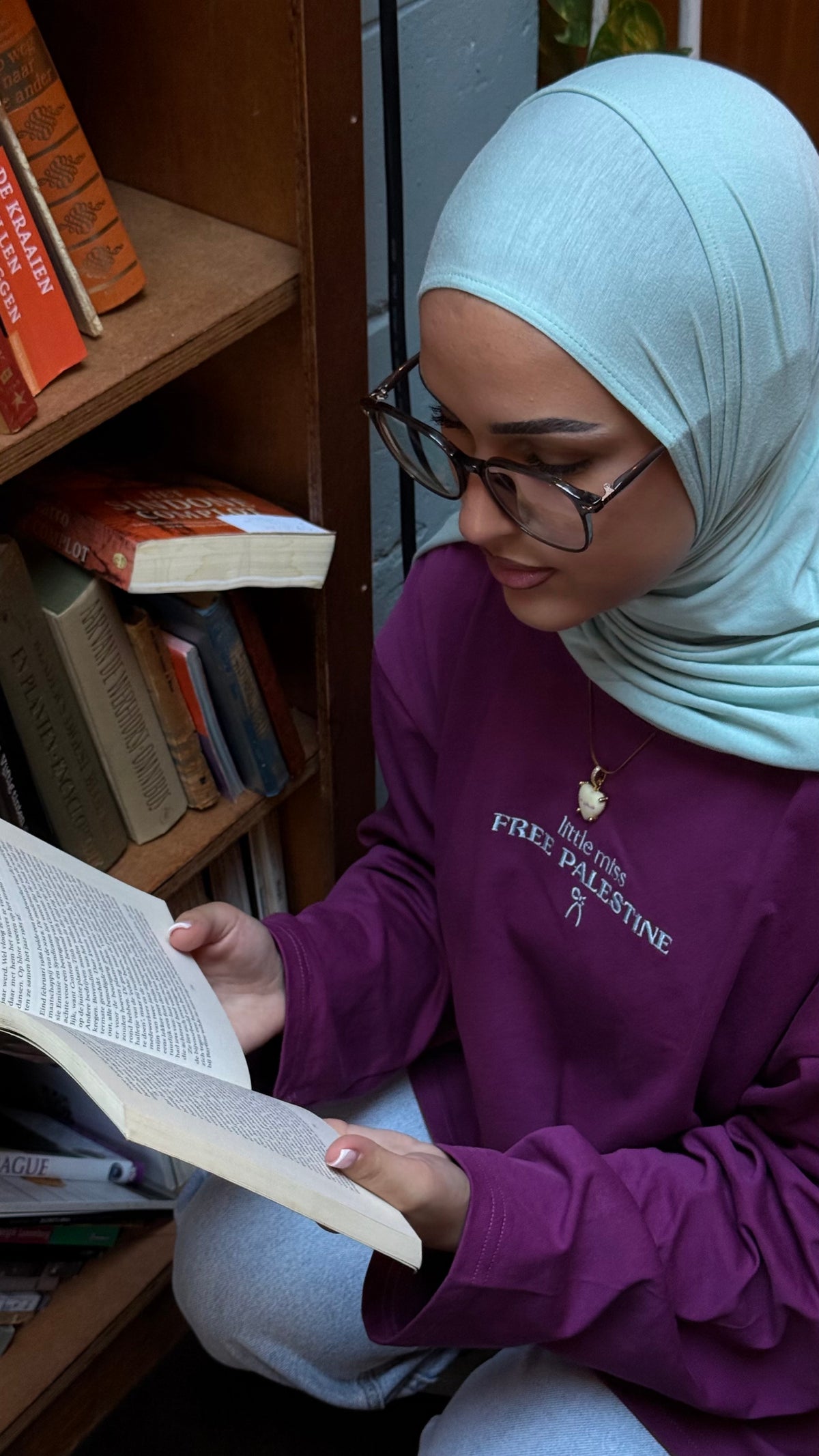 Little Miss Free Palestine T-shirt – Plum