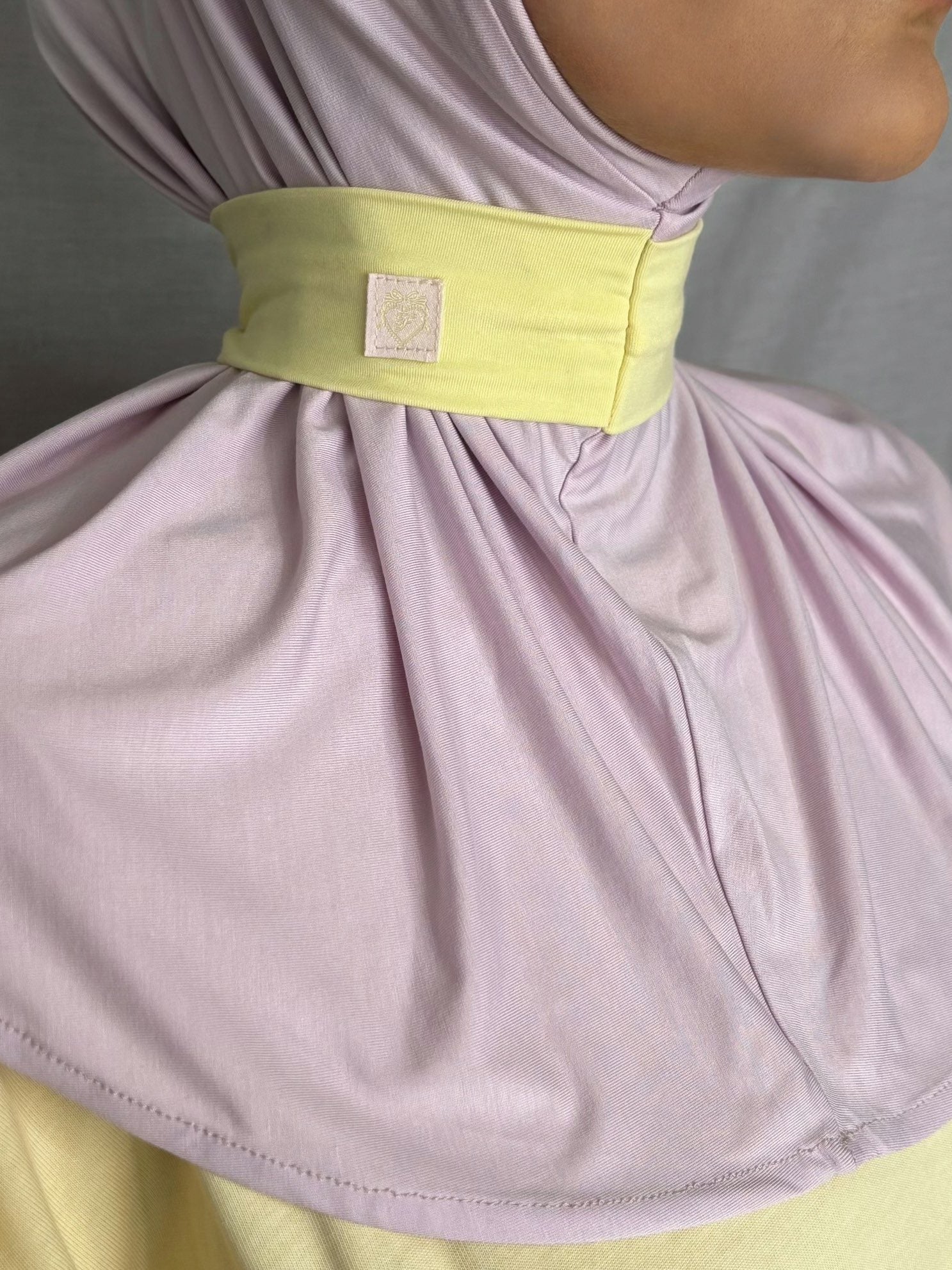 Bamboo Hijab - Purple & Yellow