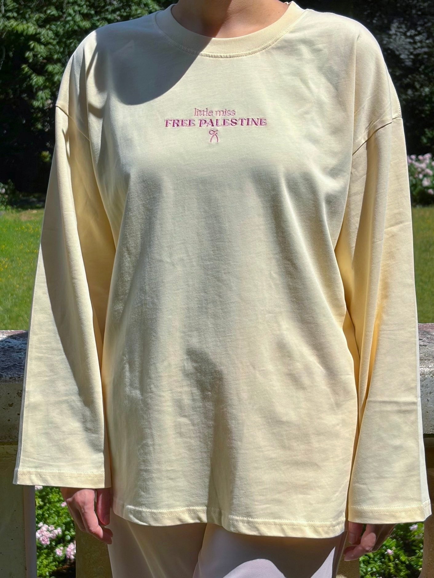 Little Miss Free Palestine T-shirt – Butter Yellow