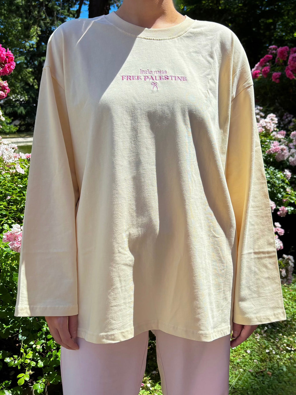 Little Miss Free Palestine T-shirt – Butter Yellow